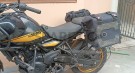 Fit For Royal Enfield New Himalayan 450 Canvas Black Pannier Bags - SPAREZO